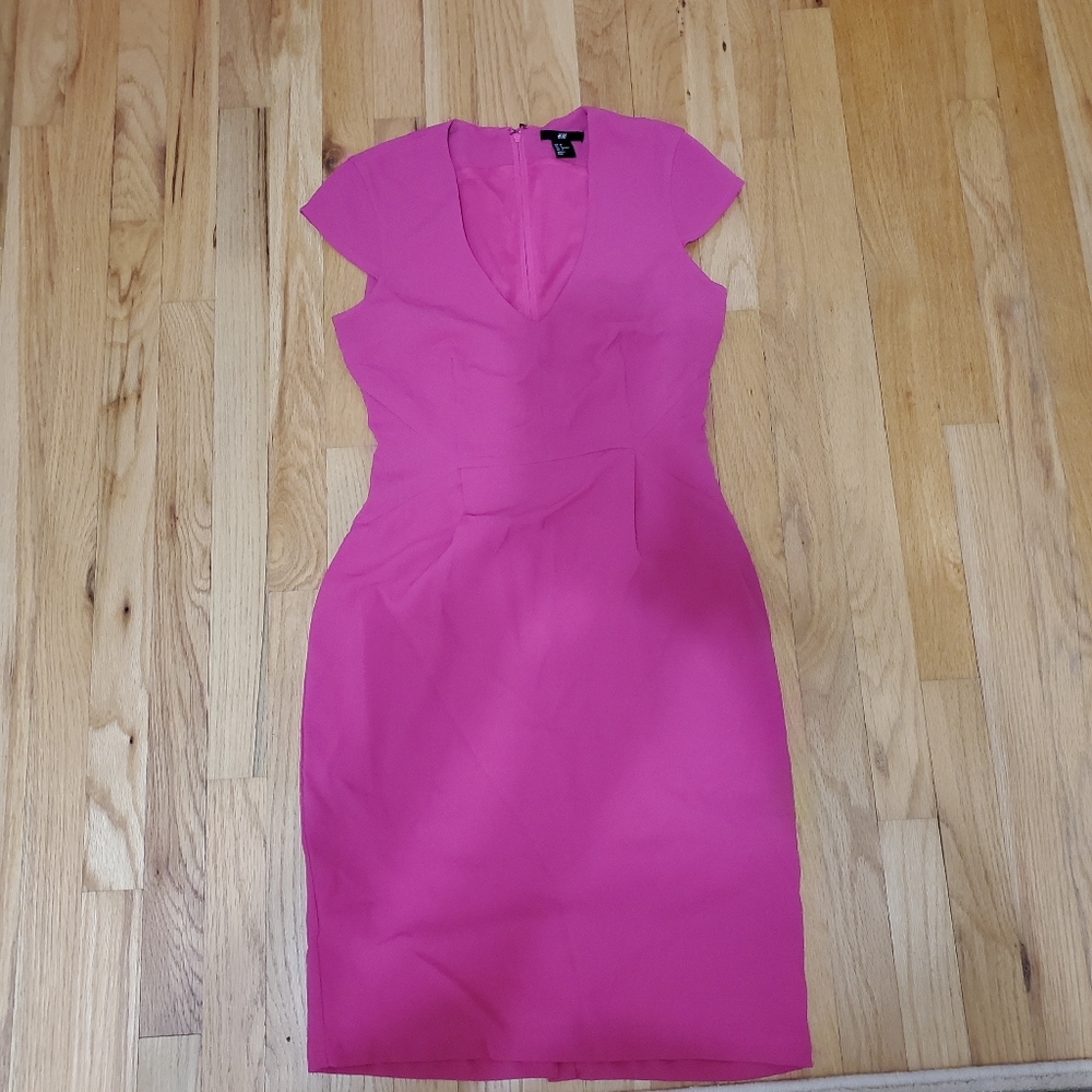 Fuchsia Color Midi Dress